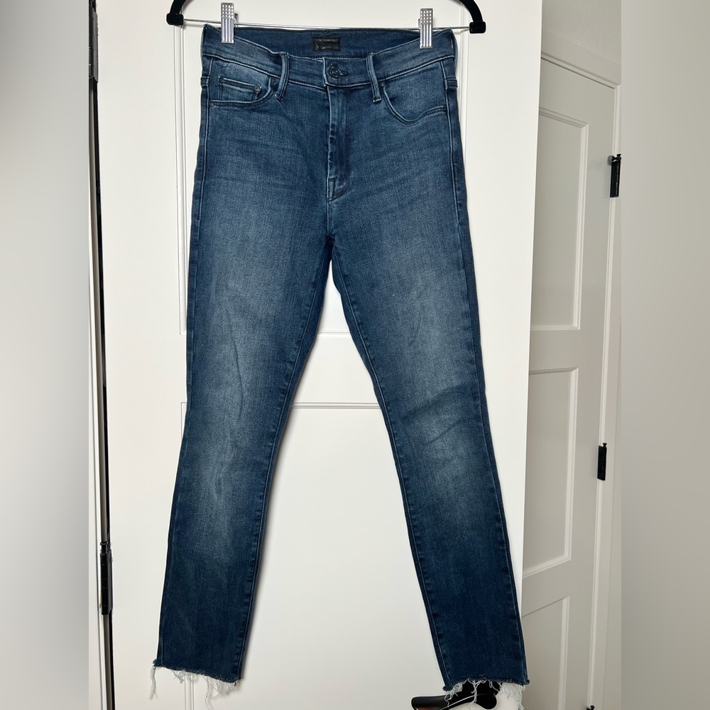 MOTHER Hight Wast Looker Ankle Fray Jeans (The Trip to Love) (26)